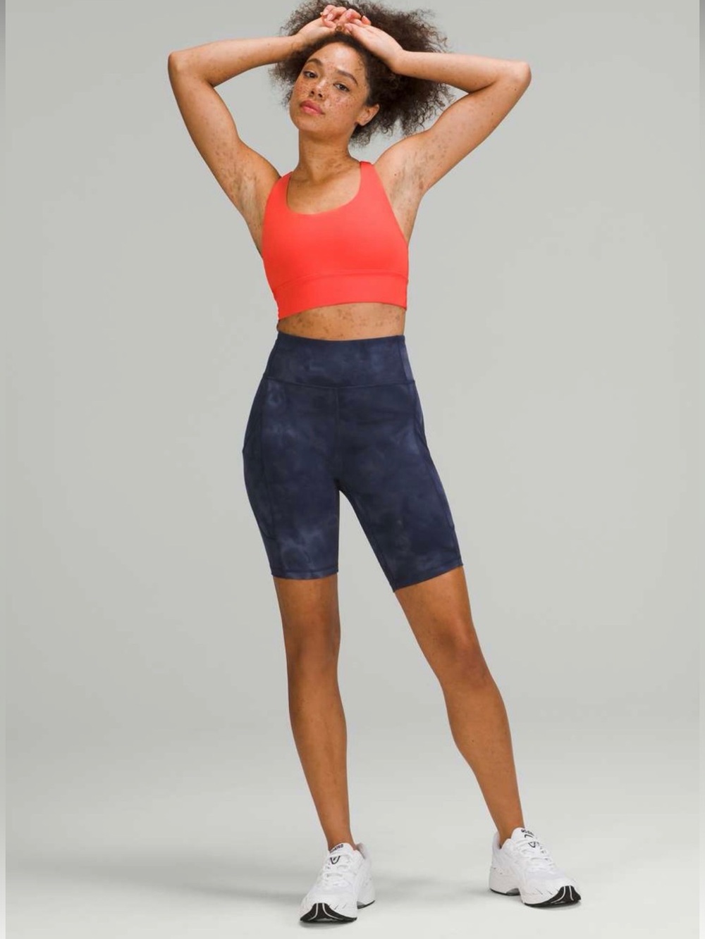 Lululemon Invigorate High-Rise Short 8” Diamond Dye Shade Naval Blue Size 6